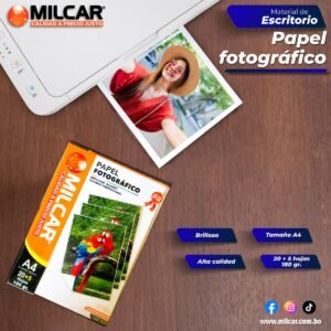 PAPEL FOTOGRÁFICO INKJET BRILLOSO (20 + 5)