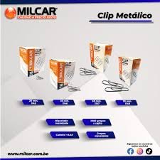 CLIP METALICO 33 MM NIQUELADO * 10 CAJITAS