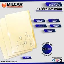 FOLDER AMARILLO TAMAÑO OFICIO
