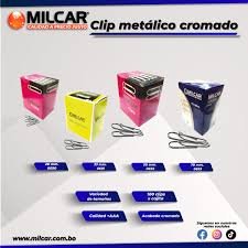 CLIP METALICO 33 MM CROMADOS (SET * 10 CAJITAS)